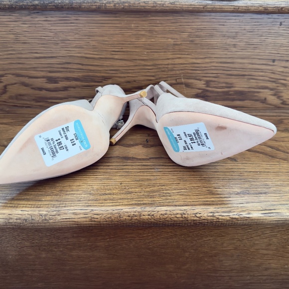 Cole Haan Selma  Pump Ankle Strap 3" heel suede 8.5 Grey - Picture 6 of 6